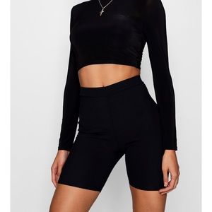 Boohoo ribbed cycling shorts